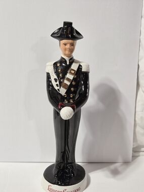 Black Ceramic Soldier Figurine with Gold Accents - Home Art Ceramic